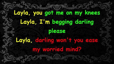 leyla lyric|layla song lyrics.